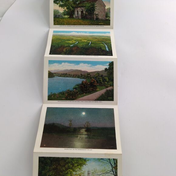 Views & Roadmap Beautiful Shenandoah Valley Virginia 1920s Fold-Out Postcards - Picture 6 of 10